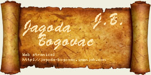 Jagoda Bogovac vizit kartica